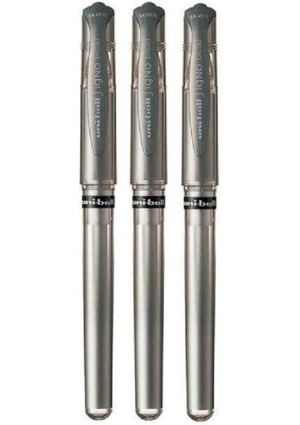 Signo Broad 1.0 mm Jel Kalem Gümüş 3'lü