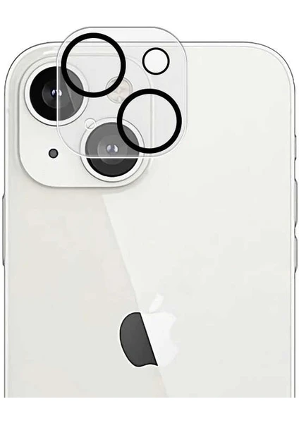 Dlrcase Apple iPhone 13 Mini Kamera Lens Koruyucu Cam Full Şeffaf