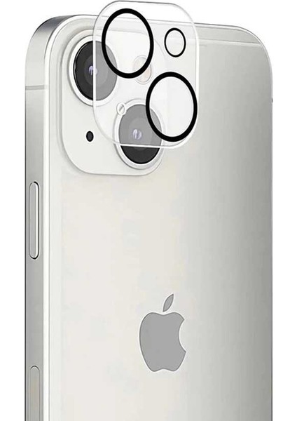 Dlrcase Apple iPhone 13 Mini Kamera Lens Koruyucu Cam Full Şeffaf