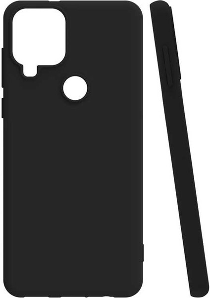 Realme C15 Kılıf Korumalı Premier Mat Silikon Siyah