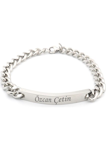 Kişiye Özel İsim Yazılı Paslanmaz Çelik Zincir Künye Bileklik – Şık ve Dayanıklı Erkek Kadın Model