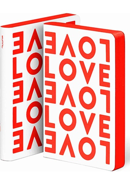 Gri Noktalı Deri Defter Love A6 Premium Kağıt 176 Sayfa
