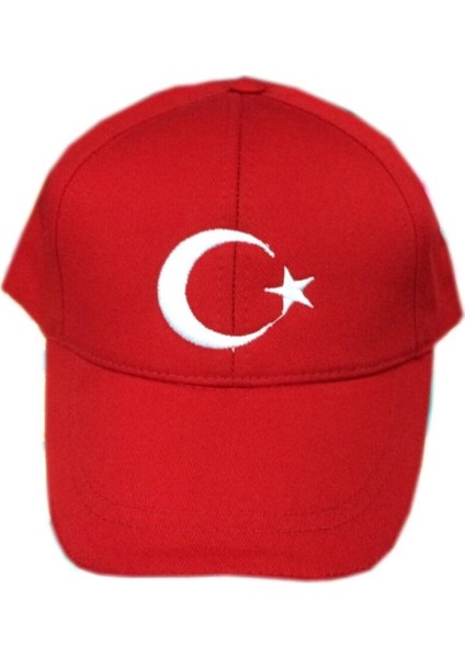 Ay Yıldız Nakışlı Bayrak Şapka