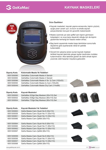 Colormatik Maske 4 Sensör S 777 Solarmatik Kaynak Maskesi