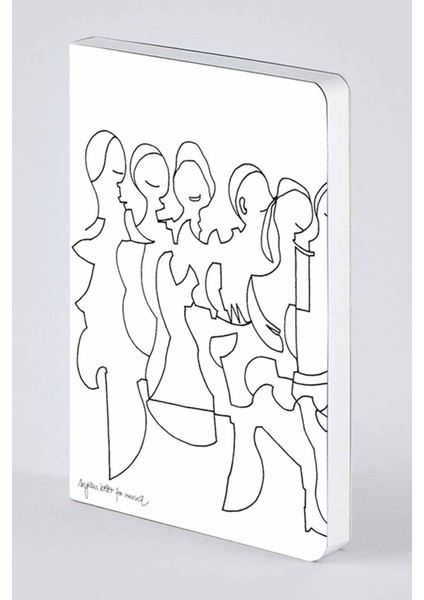 Gri Noktalı Deri Defter Friends A6 Premium Kağıt 176 Sayfa