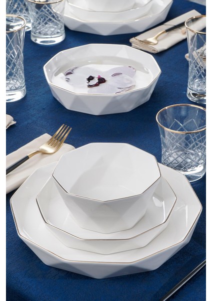 Diamond Collection 6 Kişilik 24 Parça Porselen Yemek Takımı