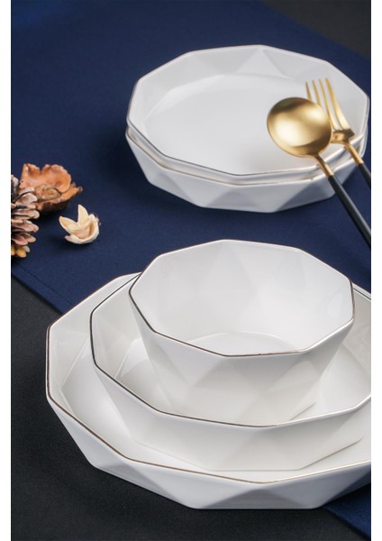 Diamond Collection 6 Kişilik 24 Parça Porselen Yemek Takımı modelleri