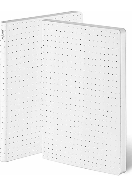 Gri Noktalı Deri Defter Dots A5 Premium Kağıt 176 Sayfa