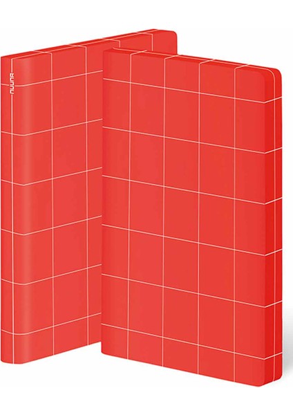 Deri Defter Break The Grid Red A5 Premium Kağıt 160 Sayfa