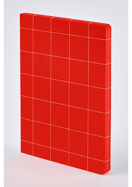 Deri Defter Break The Grid Red A5 Premium Kağıt 160 Sayfa