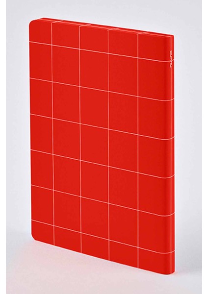 Deri Defter Break The Grid Red A5 Premium Kağıt 160 Sayfa