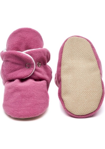 Kaydırmaz Tabanlı Pamuk Astarlı Çıtçıtlı Gül Kurusu Panduf modelleri