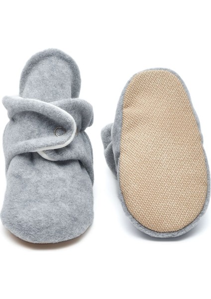 Kaydırmaz Tabanlı Pamuk Astarlı Çıtçıtlı Gri Panduf fiyatları