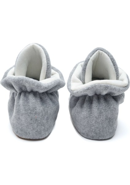 Kaydırmaz Tabanlı Pamuk Astarlı Çıtçıtlı Gri Panduf fırsatları