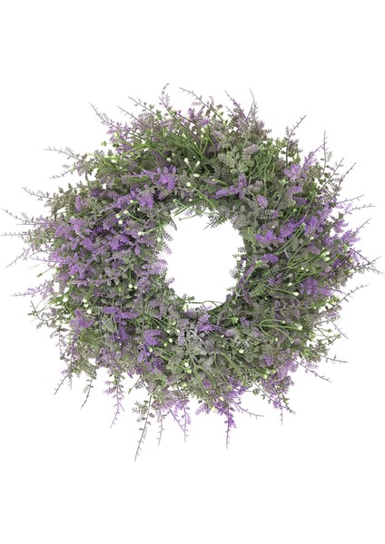 Yapay Lavanta Çiçek Çelenk Garland Kapı Çiftlik Evi Kapalı Dekor Exacum (Yurt Dışından)