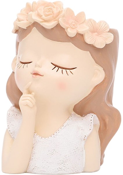 Reçine Kaktüs Yüz Bitki Pot Tutucu Drenaj Deliği 7.5X7.5X11CM (Yurt Dışından)