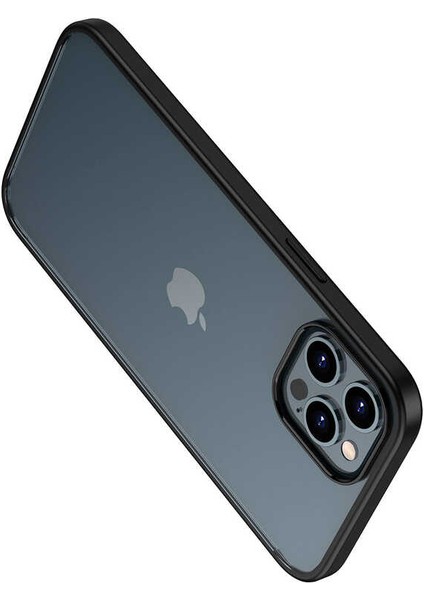 Case 4U Apple iPhone 11 Kılıf Ultra Ince Renkli Kenar Şeffaf Arka Yüzey Yumuşak Lüx Silikon Hom Kapak Siyah