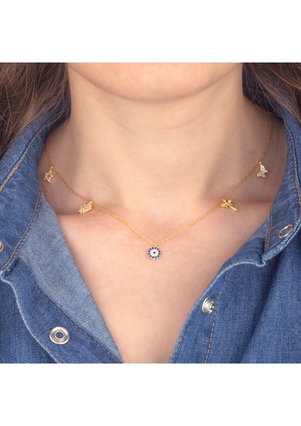 925 Ayar Gümüş Şans Kolyesi modelleri