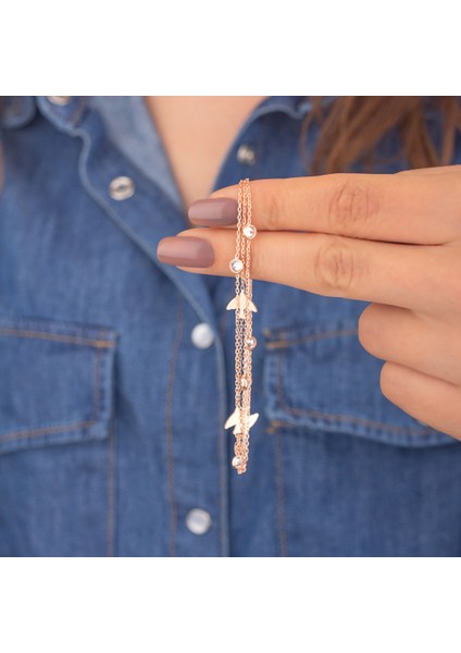 925 Ayar Gümüş Üç Zincirli Martı Bileklik fiyatları