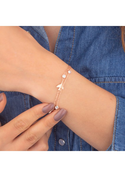 925 Ayar Gümüş Üç Zincirli Martı Bileklik modelleri