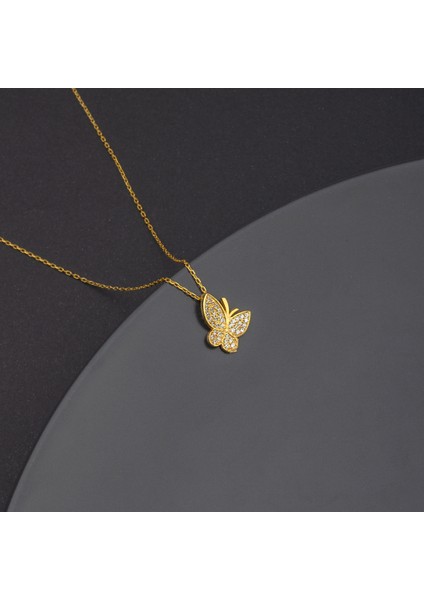 925 Ayar Gümüş Kelebek Kolye