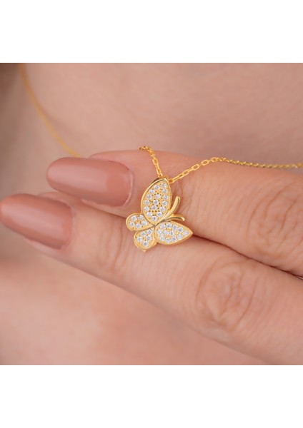 925 Ayar Gümüş Kelebek Kolye fiyatları