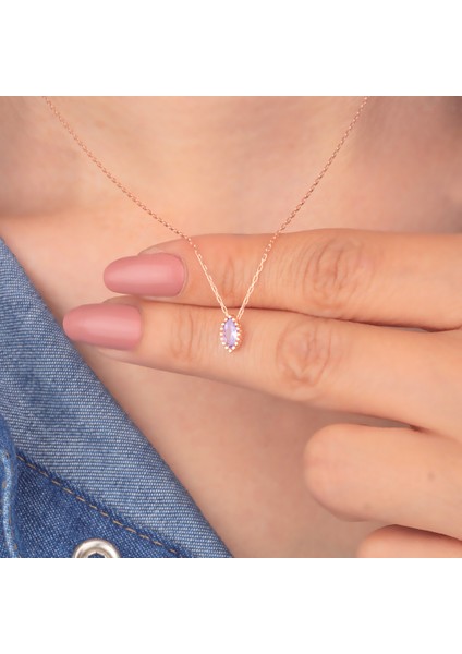 925 Ayar Gümüş Ametist Taşlı Tohum Kolye fiyatları