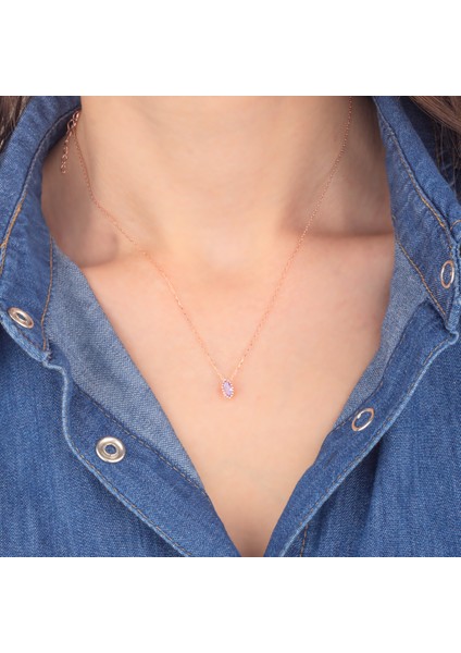 925 Ayar Gümüş Ametist Taşlı Tohum Kolye modelleri