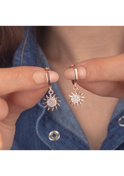 925 Ayar Gümüş Güneş Sallantılı Küpe fiyatları