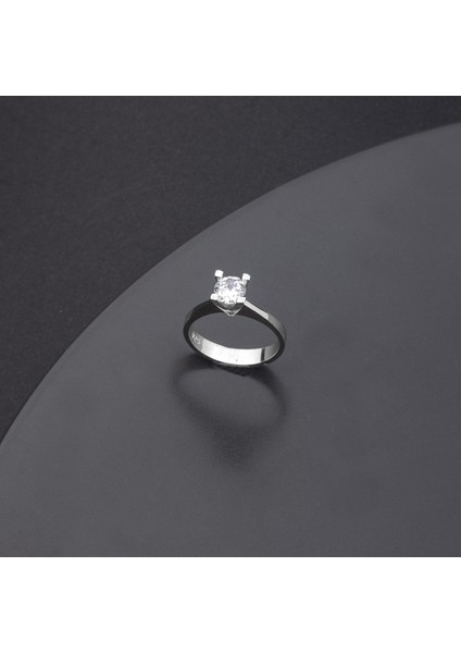 925 Ayar Gümüş Tek Taş Yüzük