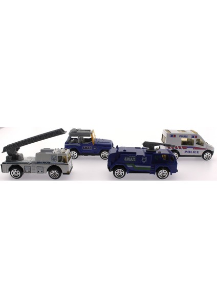4'lü Die Cast Polis Seti