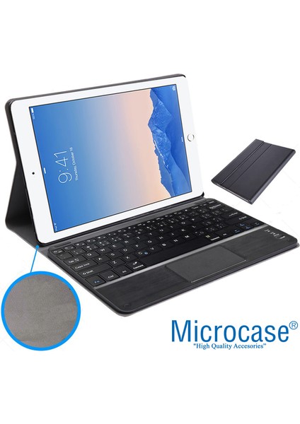 iPad Air 2 Bluetooth Touchpad Klavye + Bkk5 Standlı Kılıf - Siyah