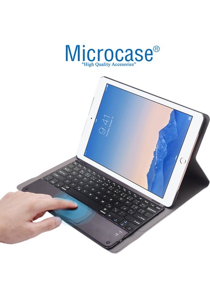iPad Air 2 Bluetooth Touchpad Klavye + Bkk5 Standlı Kılıf - Siyah