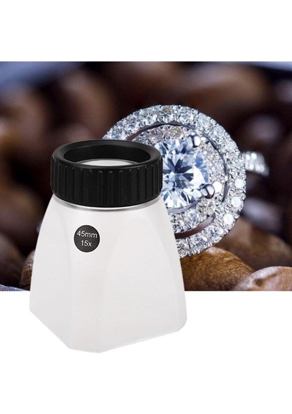 15X Silindir Tipi Cup Büyüteç Masaüstü 45MM Akrilik Lens modelleri