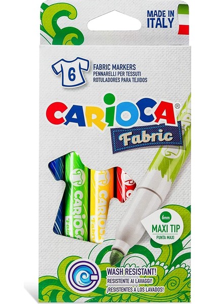 Kumaş Keçeli Boya Kalemi Maxi 6'lı