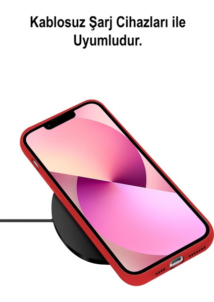 Apple iPhone 13 Mini Kapak Içi Kadife Kamera Korumalı Lansman Silikon Kılıf - Petrol Mavisi
