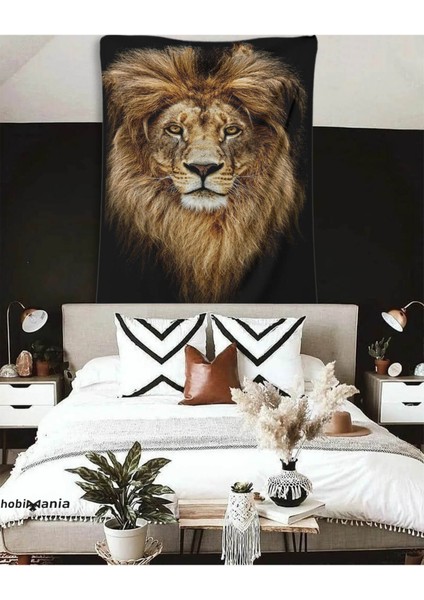 Duvar Örtüsü Tapestry Aslan Leon 150X200 cm Duvar Dekorasyon Moda