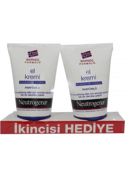 Marka: Neutrogena Parfümlü El Kremi 50 ml + Ikincisi Hediye Kategori: El Kremi