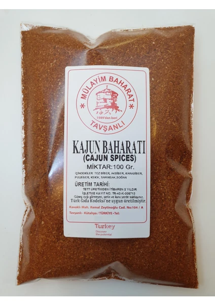 Mülayim Baharat Patates Baharatı Kajun Baharatı Cajun Spices 100 gr