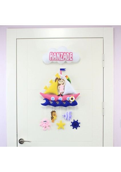 Hanzade Isimli Denizci Kız Bebek Odası Kapı Süsü fiyatları
