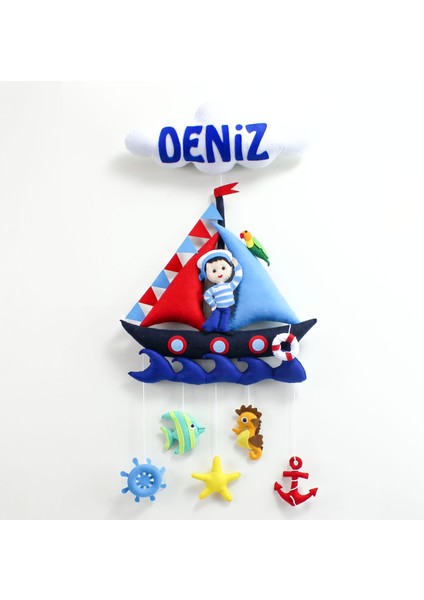 Deniz Isimli Denizci Bebek Odası Kapı Süsü