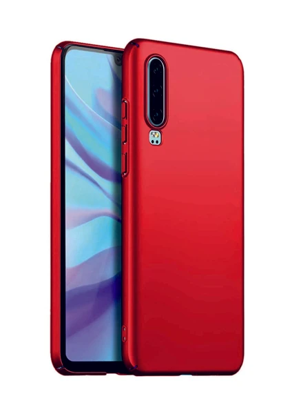 Huawei P30 Kırmızı Silikon Rubber Kılıf Arka Kapak Kırmızı