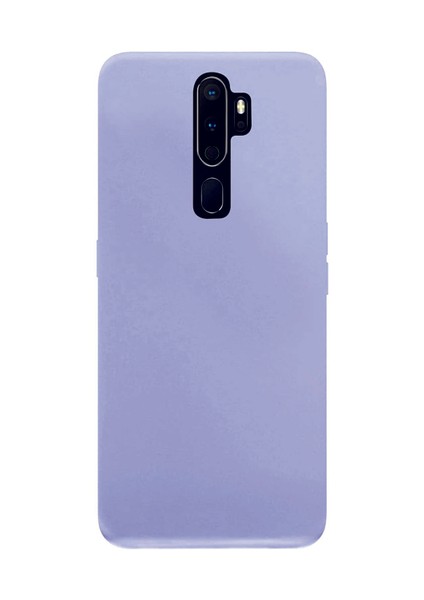 Oppo A9 2020 Lila Silikon Rubber Kılıf Arka Kapak Lila