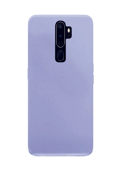 Oppo A9 2020 Lila Silikon Rubber Kılıf Arka Kapak Lila