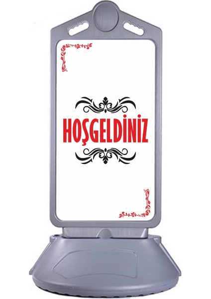 1 Nolu Hoşgeldiniz Dubası Hoşgeldiniz Yazılı Duba Büyük Gri Duba