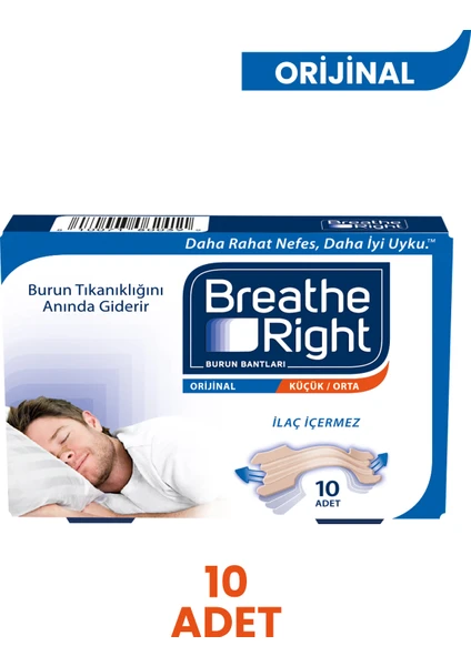 Breathe Right Klasik Normal Boy Burun Bandı 10'lu