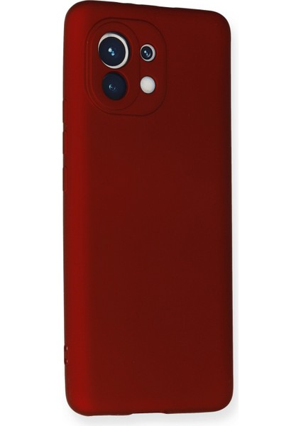 Xiaomi Mi 11 Kılıf Yumuşak Dokulu Silikon - Bordo fiyatları