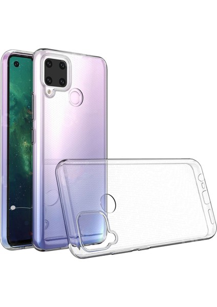 Realme C25 Kılıf Kamera Korumalı Silikon Şeffaf Arka Kapak