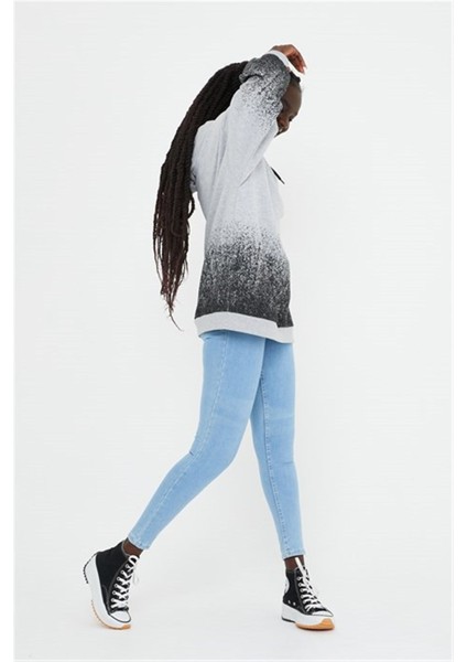 Unisex Oversize Baskılı Kapüşonlu Sweatshirt fiyatları