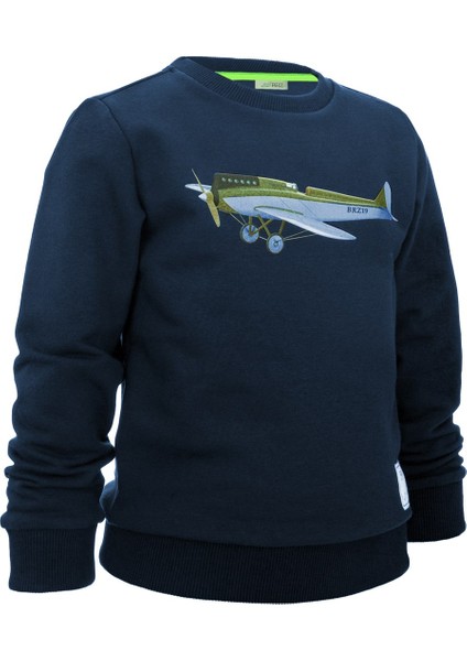 Uçak Baskılı Erkek Çocuk Sweatshirt